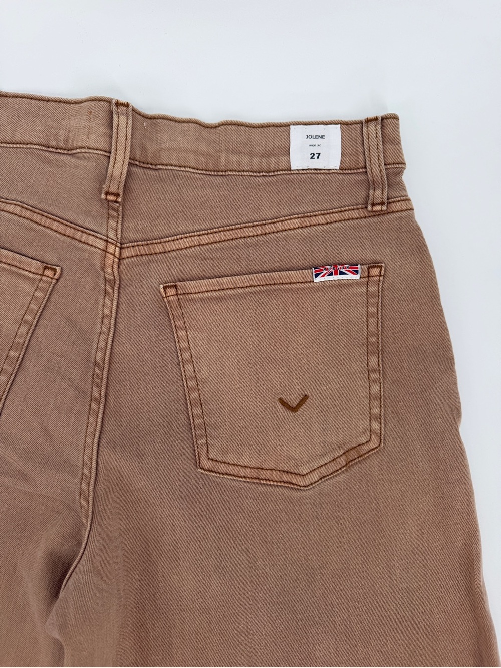 Hudson Jolene Wide Leg High Rise Jeans Brown Womens - Size 26 - Picture 7 of 11